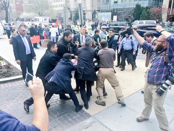 Journalists attacked by Erdoğan’s bodyguards in US