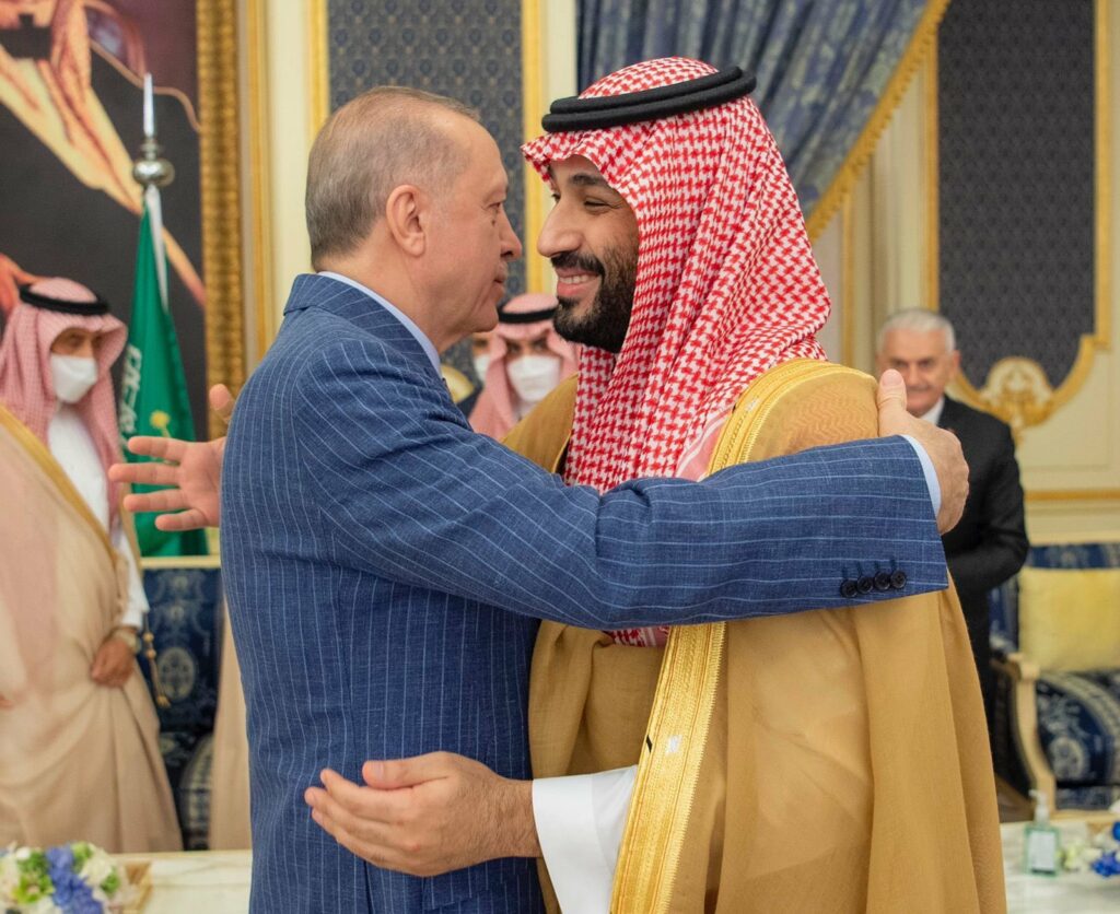 Recep Tayyip Erdoğan and Mohammed bin Salman