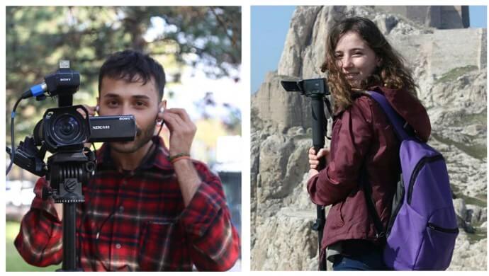 Journalists Firat Can Arslan and Dilan Babat